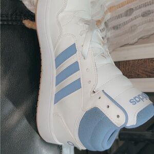 Adidas White and Blue Sneakers